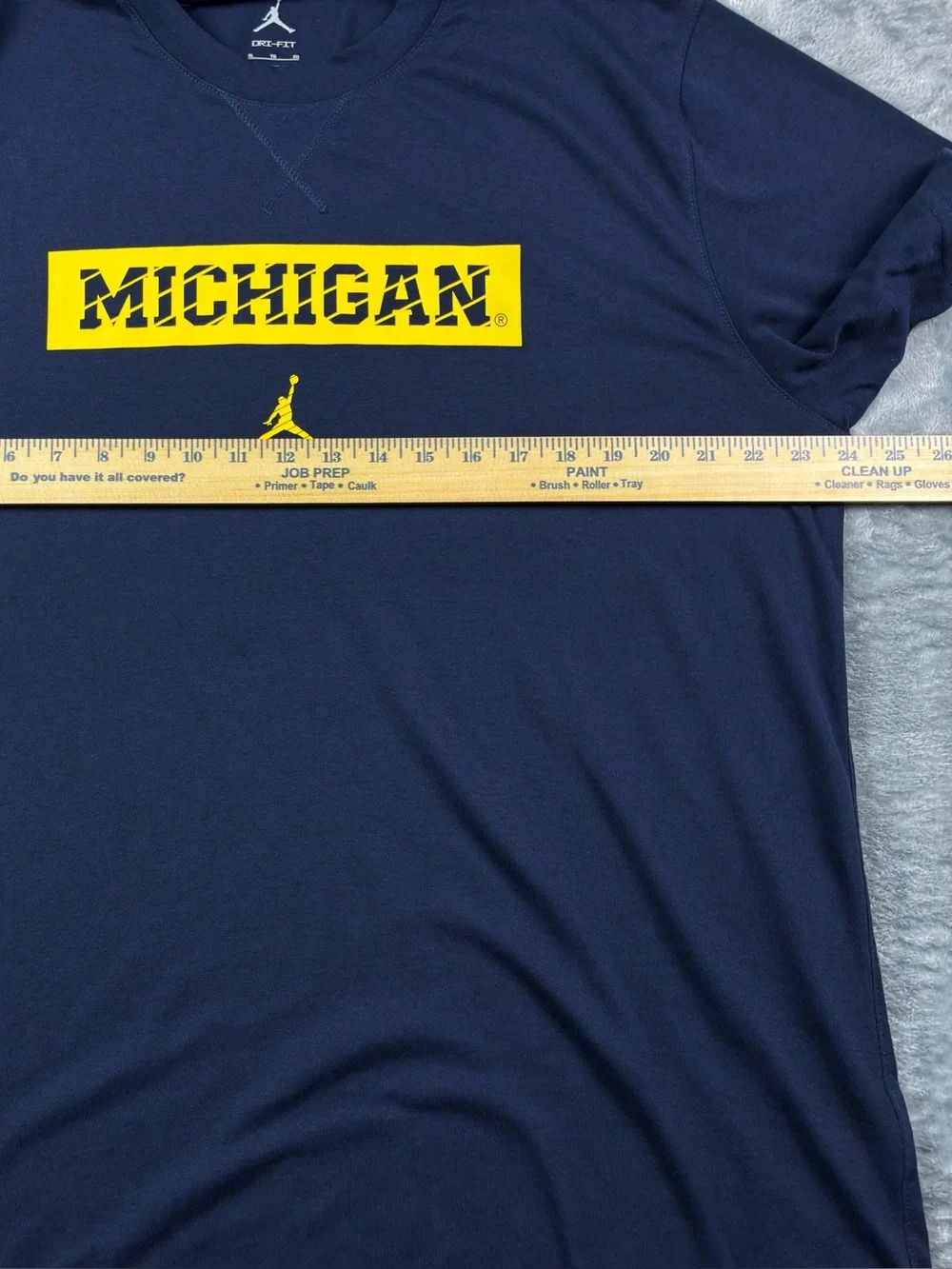 Michigan Wolverines Air Jordan Jumpman Dri-Fit T-Shirt Size XL Blue Maize Trim
